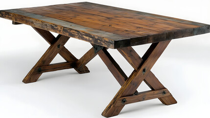 A Rustic Farmhouse Style Wooden Dining Table with A We Ca3a9f70 E986 4ac1 9da0 31820976bc3e 2