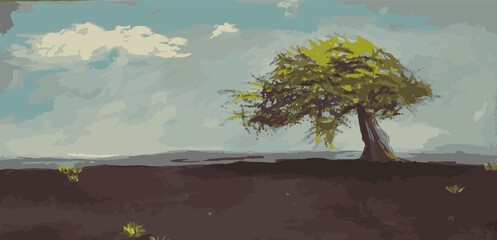 Singular Tree Painterly