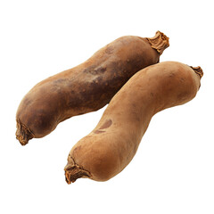 Tamarind fruit on a Transparent background showcasing its unique shape and texture, tamarind isolated on PNG background