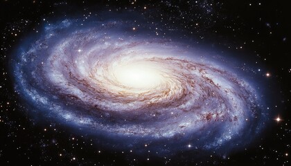 Spiral galaxy in deep space