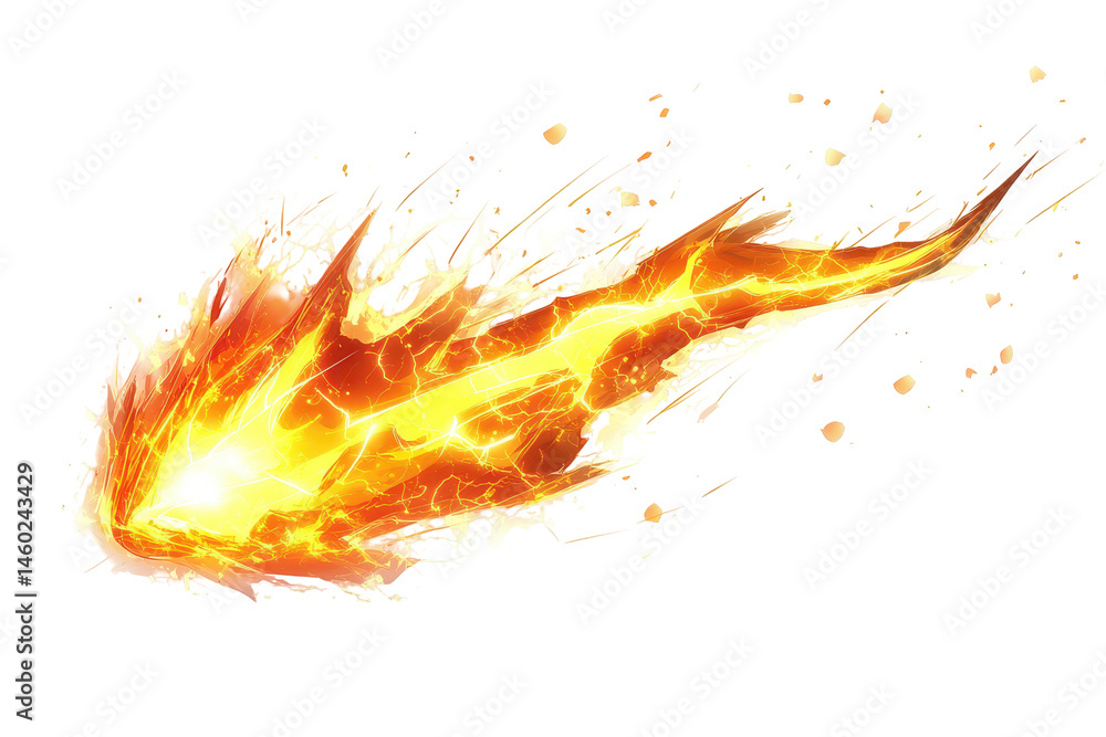 Poster bold lightning bolt symbol with glowing effects, showcasing vibrant colors and electrifying energy o