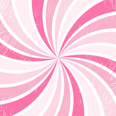 Pink retro swirl background with grunge texture. Fun and vintage design perfect for pop art, girly themes, or Y2K style.