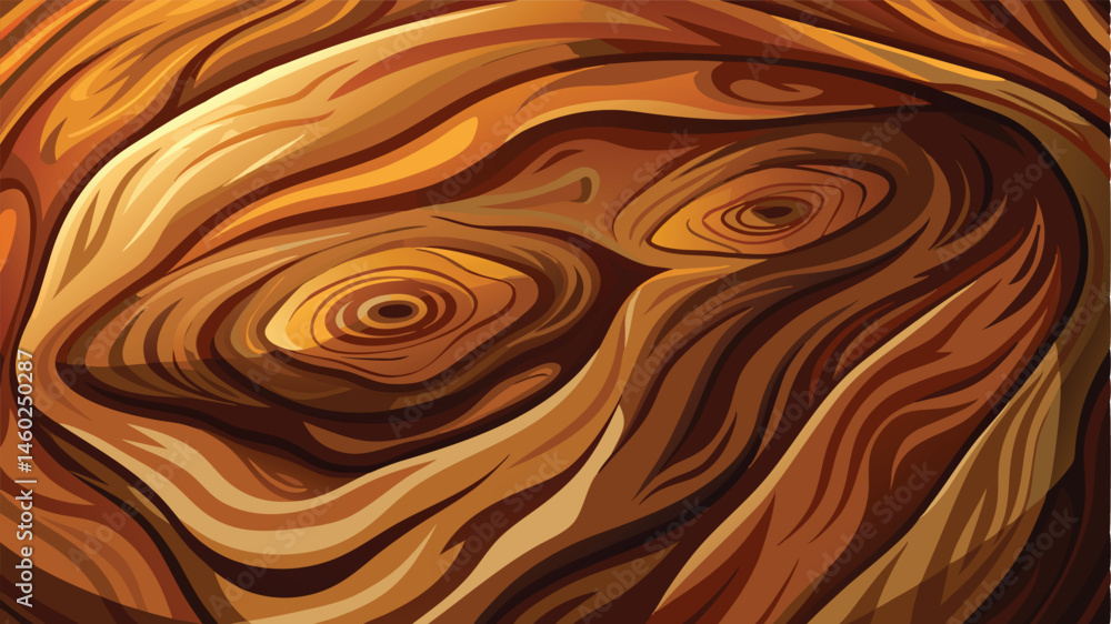 Aufkleber vector illustration of intricate wood grain patterns showcasing natural textures and colors in a war