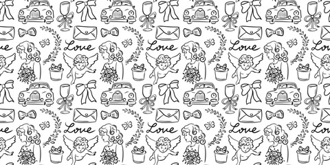 Obraz premium Whimsical Illustrations and Patterns Inspired by Love and Affection Themes for Everyone