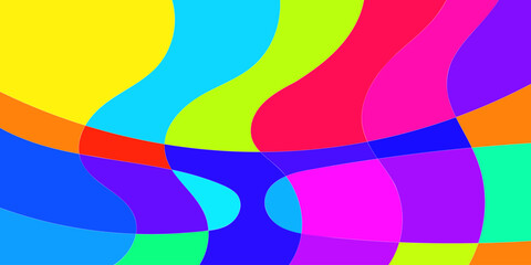 Vector Background of colorful liquid and fluid for summer collection, Cards, Posters, Flyers, Discs. Editable Background with Clipping Mask. Vector.