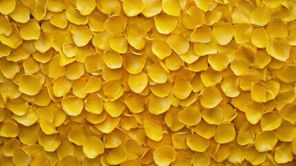 Abstract background created by yellow autumn leaves covering a park path. Perfect lighting captures the vibrant colors and textures of the leaves