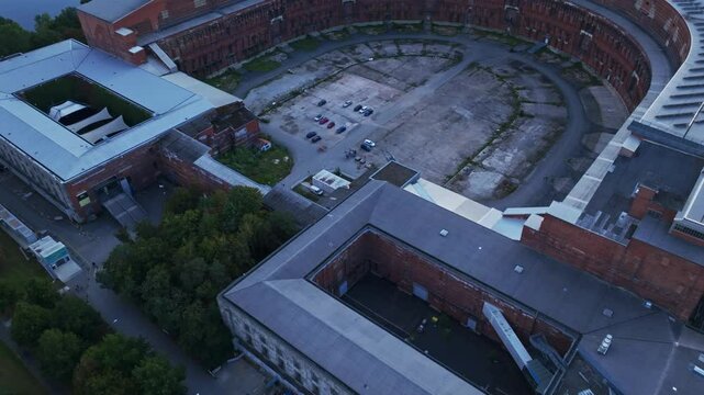 Aerial view of the Kongresshalle in Nuremberg, Germany.