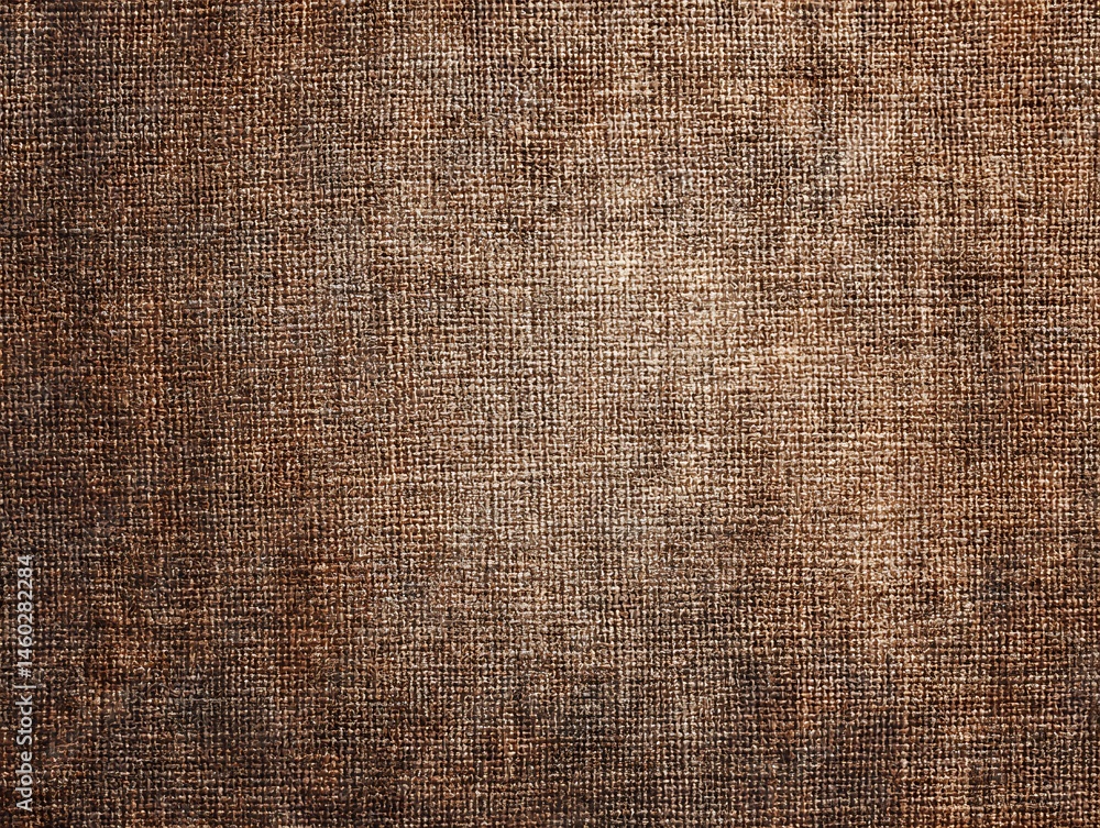 Poster detailed brown burlap texture showcasing a weathered rustic pattern