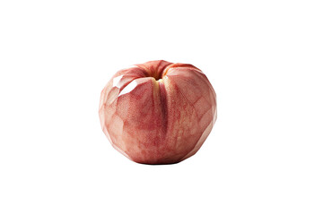 Fototapeta premium Single red peach fruit isolated on studio shot art food ripe diet life on transparent background