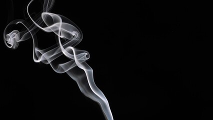 Elegant Smoke Trails against a Dark Background