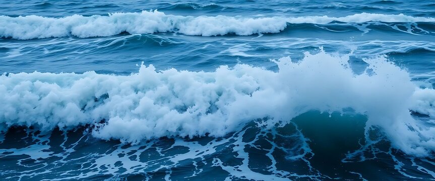 large wave is breaking on the ocean