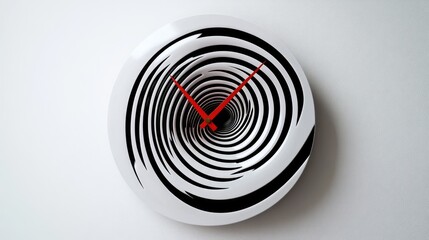 Abstract clock with a swirling design