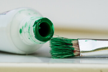 Acrylic painting sessions at school