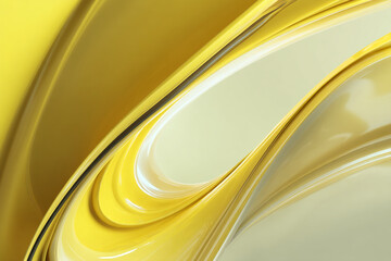 Abstract image of flowing yellow and beige curves creating a smooth, elegant design Ideal for modern backgrounds or presentations showcasing sophistication and luxury