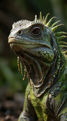 Green Iguana in Focus