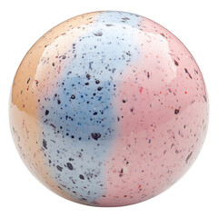 Luminous Pastel Candy Pop Soft Fusion of Peach Blueb Ball Isolated on Transparent Background