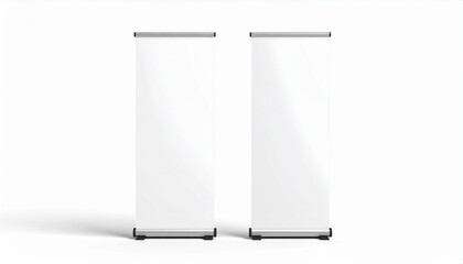 x stand banner mockup on white background isolated marketing display concept