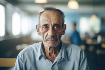 Obraz premium portrait of a Hispanic elderly man in nursing home