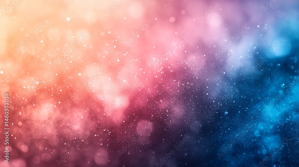 Poster vibrant color gradient background with soft bokeh.