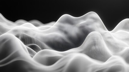 Obraz premium Abstract monochrome forms resembling smooth, flowing hills.