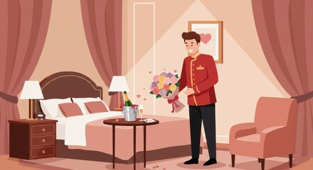Romantic Hotel Room Surprise: Valentine's Day Getaway