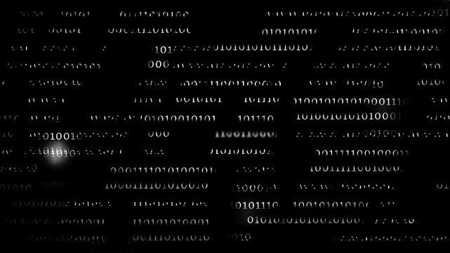 high tech binary data information abstract background, loop animation for programming, computer coding, error concept