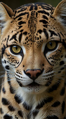 Obraz premium Ocelot with Detailed Fur and Golden Gaze