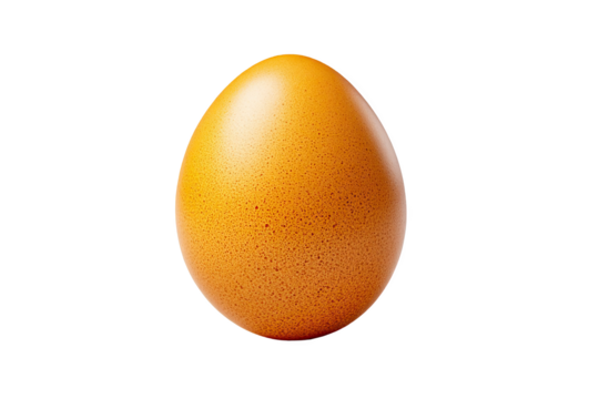 Single brown chicken egg isolated on studio shot food oval farm life pale on transparent background - Powered by Adobe