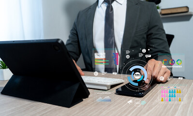 Marketing strategy and advertising analytics for digital business growth with SEO data trends and online campaign management