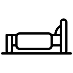 Minimalist Line Art Bed Icon
