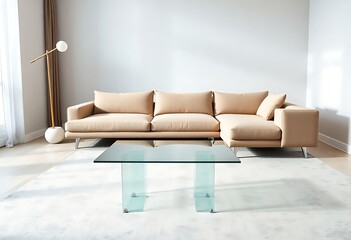 living room with a couch and a coffee table