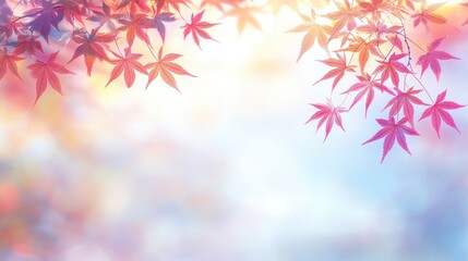 Autumn foliage creating a soft, colorful background.