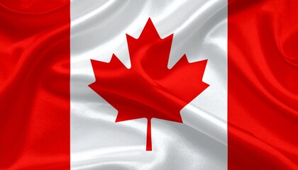 canadian flag waving in wind