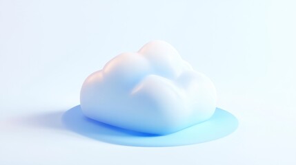 Pastel cloud illustration, soft light, white background, digital art, website design