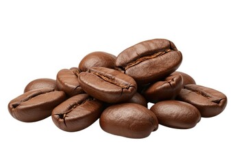 Obraz premium Roasted arabica coffee beans close up image for coffee lovers brew