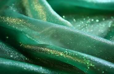 Shimmering Organza Fabric Texture