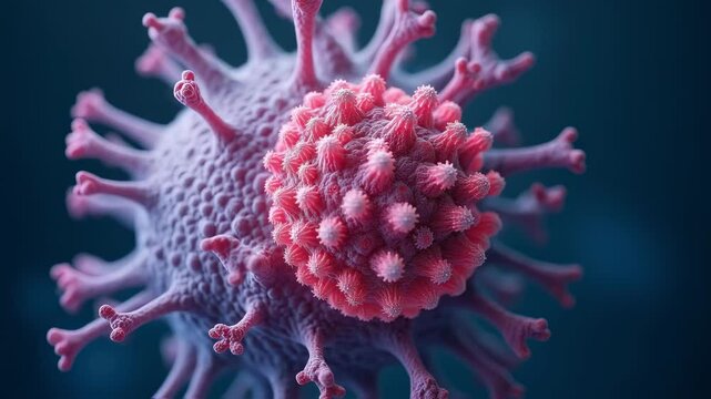3D Rendering of a Biological Cancer Cell and Disease Representation

