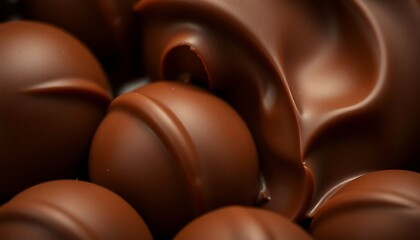 Naklejka premium close up of a chocolate swirl pattern