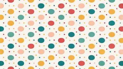 Colorful Polka Dot Pattern on Textured Background for Design Projects