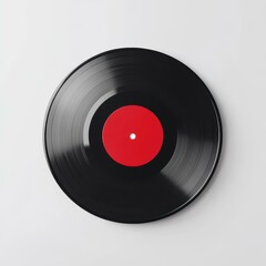 Obraz premium Showcase your designs with a crisp vinyl album cover mockup on a clean white background for a professional touch. Perfect for branding