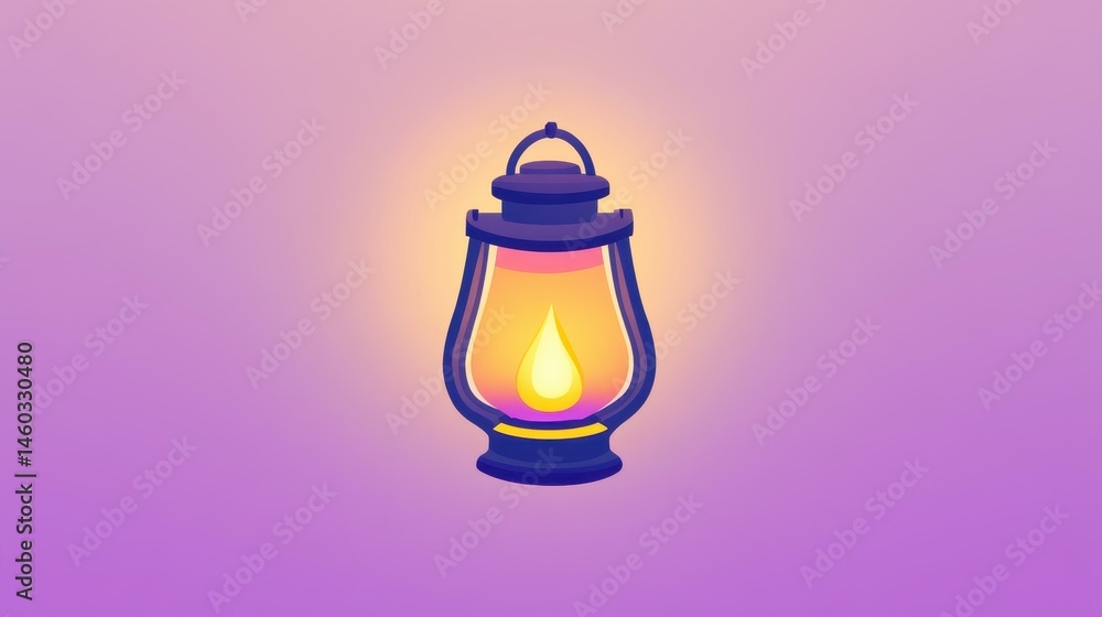 Poster add a playful touch to your web design with this charming cartoon lamp icon set against a clean back