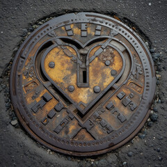 heart shaped manhole cover