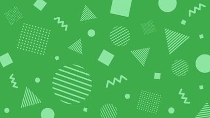 グリーンのメンフィス柄の背景