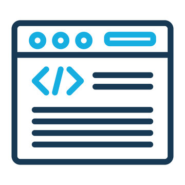 Web Programming Icon # Learning Pack # Outline Color Style