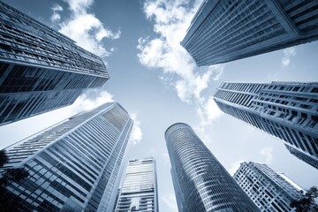 Fototapeta premium City skyline from below