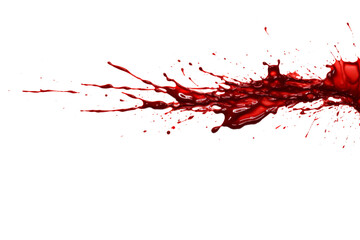 Fototapeta premium Realistic Red Blood Splatter PNG — Dripping & Explosion Effects on Transparent Background