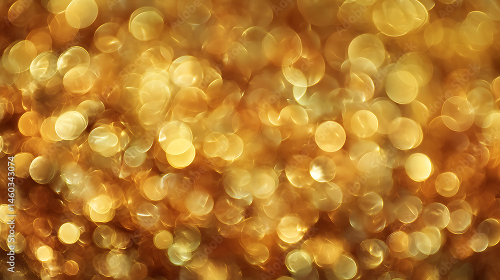 Poster abstract gold bokeh defocus blurred background