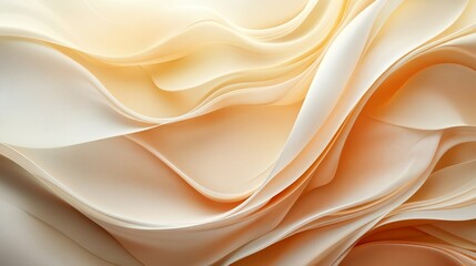 Abstract design of flowing, warm, creamy drapes.