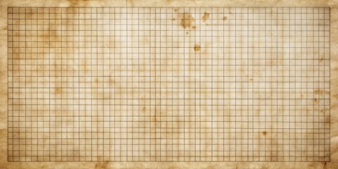 Aged Gridded Paper Texture A Vintage Background with Brown Stains and Grid Lines Ideal for Design Projects