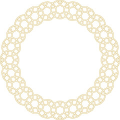 Decorative Gold Circular Border Frame